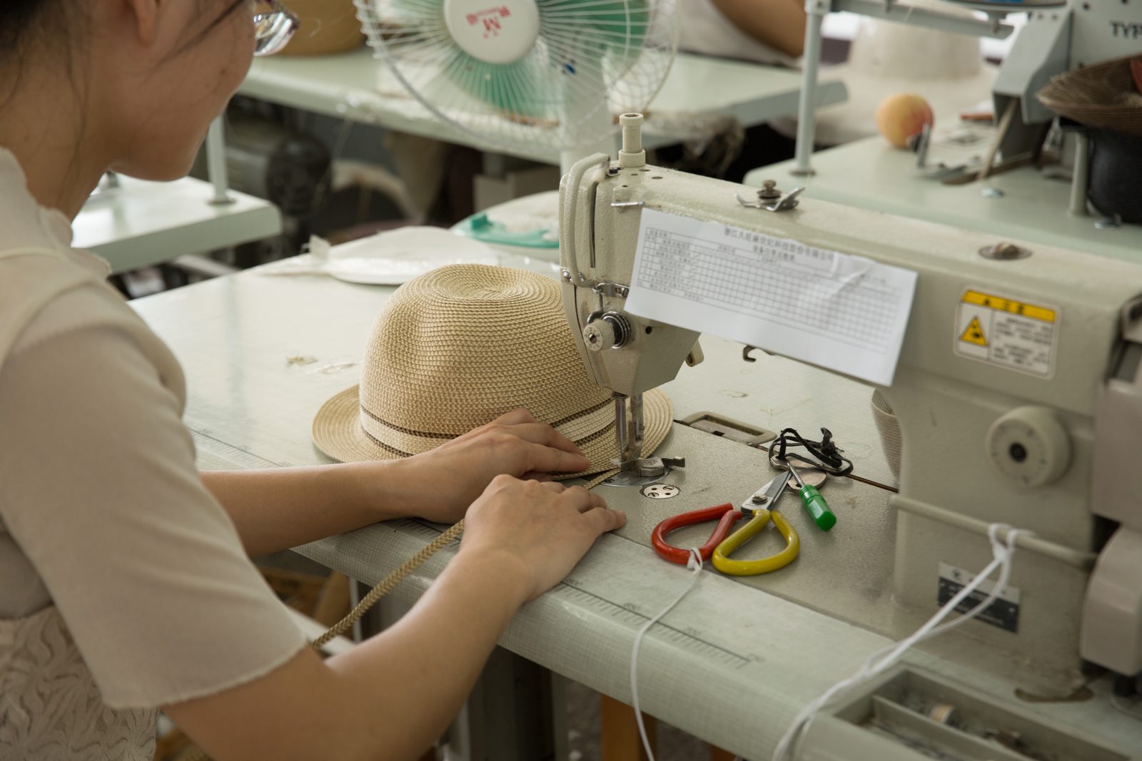 Sewing a hat